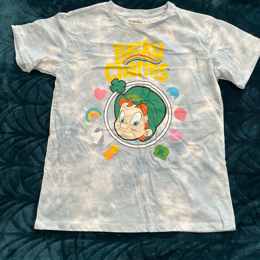 NWOT Kids Graphic T-Shirt Lucky Charms St Patrick’s Day Size Large 10/12